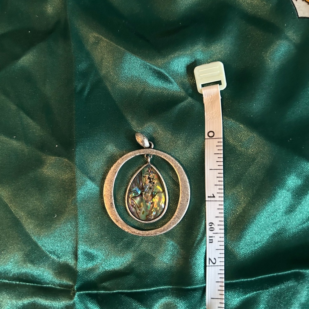 Vintage floating abalone pendant